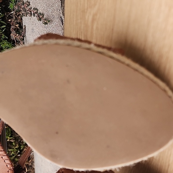 Jack Rogers Wedge Ankle Strap Sandals in Cognac Size 9.5 - Picture 10 of 11